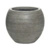 Abby Ball Plant Pot - Ridged Dark Grey -Plant potted plants 6FSTRIGA2