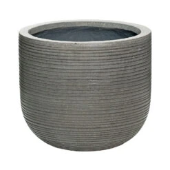 Cody Plant Pot - Ridged Dark Grey -Plant potted plants 6FSTRIGD6