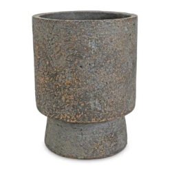 Aily Plant Pot - Earth Cement -Plant potted plants Aily Plant Pot Anthracite 14x18cm