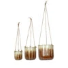 Alice Hanging Plant Pots - Set Of 3 - Caramel -Plant potted plants Alice Hanging Plant Pots Set of 3 Caramel