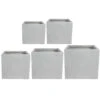 Amfa Square Planters - Set Of 5 - Grey -Plant potted plants Amfa Square Planters Set of 5 Grey