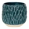Arles Leaf Plant Pot - Teal -Plant potted plants Arles Leaf Plant Pot Teal 17x17cm
