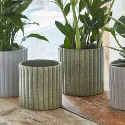 Azalea Ribbed Plant Pot - Speckled Green Stone 17 Azalea Ribbed Plant Pot - Speckled Green Stone -Plant potted plants Azalea Ribbed Plant Pot Speckled Green Stone 2