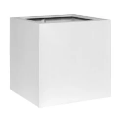 Block Essentials Planter - Matt White -Plant potted plants Block Essentials Planter Matt White 30x30x30cm