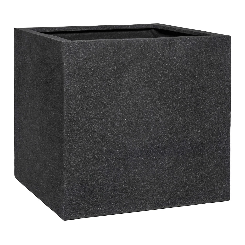 Block Granite Planter - Midnight Black 3 Block Granite Planter - Midnight Black