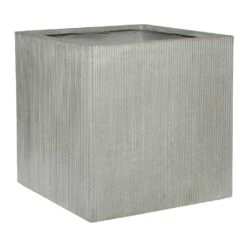 Block Planter - Ridged Cement -Plant potted plants Block Planter Ridged Cement 50x50x50cm