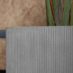 Block Planter - Ridged Cement -Plant potted plants Block Planter Ridged Cement3
