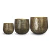 Calvin Metal Plant Pots - Set Of 3 - Matt Gold -Plant potted plants Calvin Metal Plant Pots Set3 Matt Gold