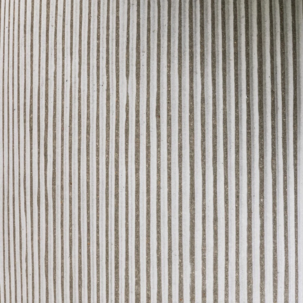 Tall Harith Plant Pot - Ridged White Stripe 8 Tall Harith Plant Pot - Ridged White Stripe - Image 6