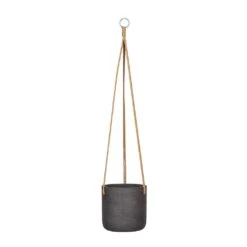 Charlie Hanging Plant Pot - Black Washed -Plant potted plants Charlie Hanging Plant Pot Black Washed Medium