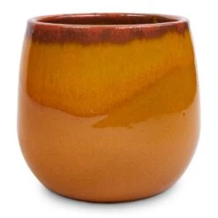 Charlotte Plant Pot - Spiced Ochre -Plant potted plants Charlotte Plant Pot Ochre 15x13cm