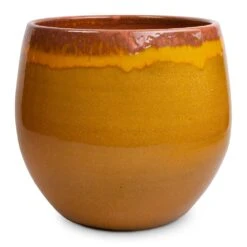 Charlotte Plant Pot - Spiced Ochre -Plant potted plants Charlotte Plant Pot Ochre 33x30cm