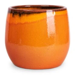 Charlotte Plant Pot - Orange -Plant potted plants Charlotte Plant Pot Orange 23x20cm