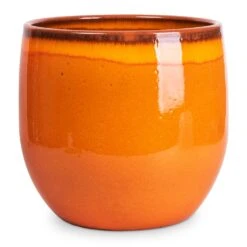 Charlotte Plant Pot - Orange -Plant potted plants Charlotte Plant Pot Orange 29x25cm
