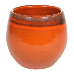 Charlotte Plant Pot - Orange -Plant potted plants Charlotte Plant Pot Red Orange Medium