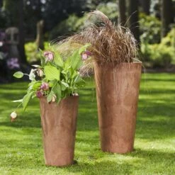 Claire Artstone Tall Planter - Oak -Plant potted plants Claire Artstone Tall Planter Oak 1