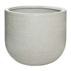 Cody Plant Pot - Ridged Cement -Plant potted plants Cody Plant Pot Ridged Cement 42x37cm