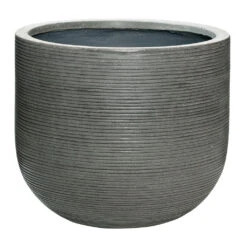 Cody Plant Pot - Ridged Dark Grey -Plant potted plants Cody Plant Pot Ridged Dark Grey 42x37cm