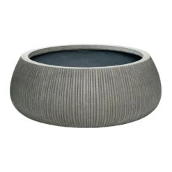 Eileen Plant Bowl - Ridged Dark Grey -Plant potted plants Eileen Plant Bowl Ridged Dark Grey 53x21cm