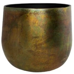 Elisa Metal Plant Pots - Set Of 3 - Vintage Green -Plant potted plants Elisa Metal Plant Pots Set of 3 Vintage Green Single