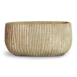 Feico Oval Plant Bowl - Mint Grey