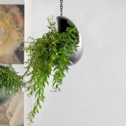 Gradient Hanging Cocoon - Matt Grey -Plant potted plants Gradient Hanging Matt Grey 2
