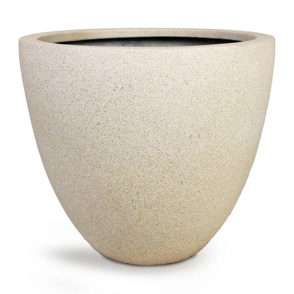 Grigio Egg Pot Planter - Antique White Concrete 5 Grigio Egg Pot Planter - Antique White Concrete - Image 3