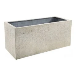 Grigio Trough Planter - Antique White Concrete -Plant potted plants Grigio Trough Planter Antique White Concrete Medium