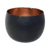 Hammered Bowl - Black With Copper -Plant potted plants Hammered Bowl Black Copper30