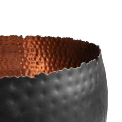 Hammered Bowl - Black With Copper -Plant potted plants Hammered Bowl Black with Copper SWATCH 2