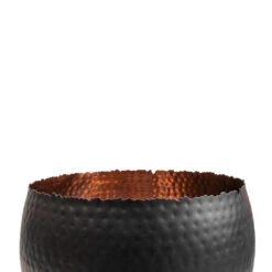 Hammered Bowl - Black With Copper -Plant potted plants Hammered Bowl Black with Copper SWATCH 3