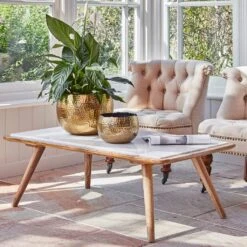 Hammered Bowl - Gold With Black -Plant potted plants Hammered Bowl Gold Lifestyle 4