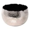 Hammered Bowl - Nickel With Black -Plant potted plants Hammered Bowl Nickel Black