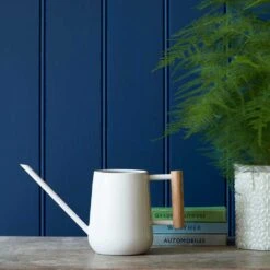 Indoor Watering Can 0.7L - Stone With Beech Handle -Plant potted plants Indoor Watering Can 0 7L Stone Beech HandleLS1