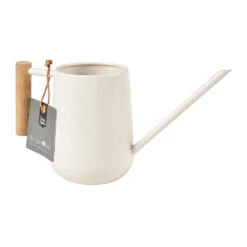 Indoor Watering Can 0.7L - Stone With Beech Handle -Plant potted plants Indoor Watering Can 07L Stone Beech Handle