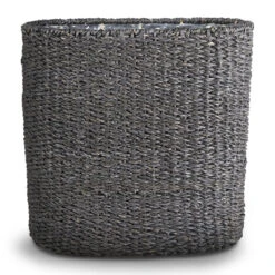 Isaac Plant Baskets - Set Of 3 - Oval - Black -Plant potted plants Isaac Plant Baskets Round Black A