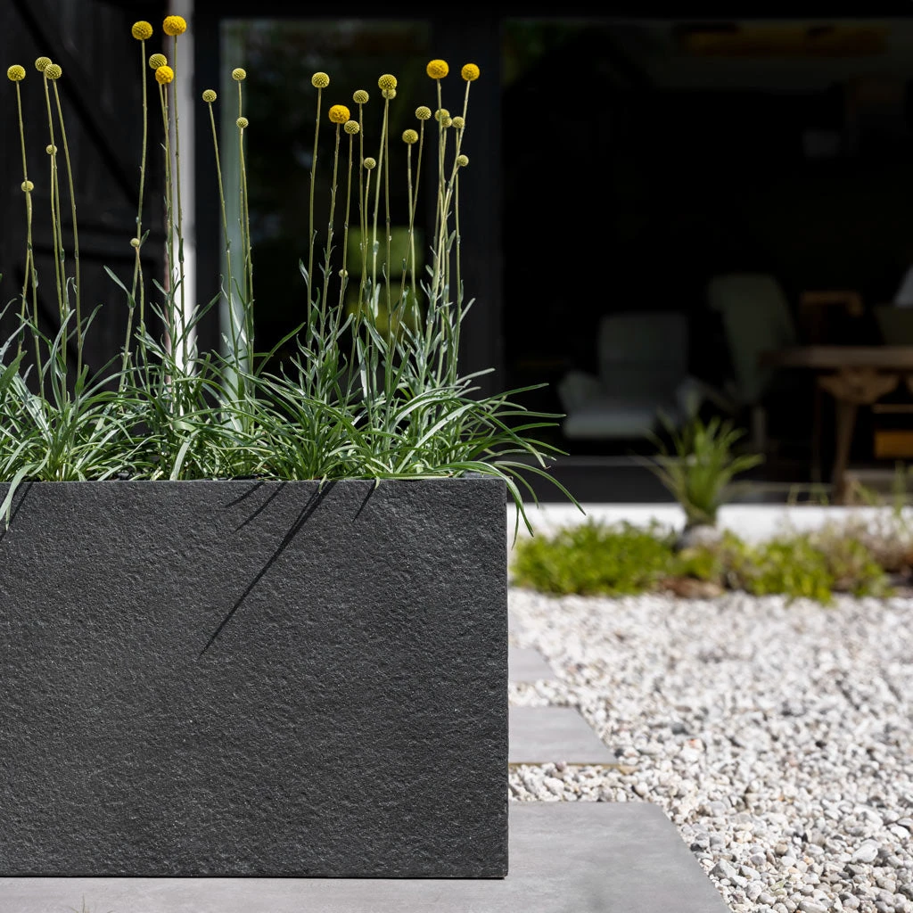 Jort Granite Trough Planter - Midnight Black 5 Jort Granite Trough Planter - Midnight Black - Image 3