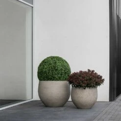 Jumbo Orb Planter - Stone Washed -Plant potted plants Jumbo Orb Planter Stone Washed Outdoor Plants