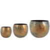 Kian Metal Plant Pots - Set Of 3 - Large - Sky Burn -Plant potted plants Kian Metal Plant Pots Set of 3 Large Sky Burn