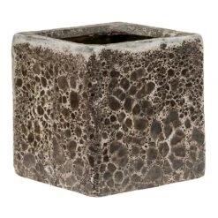 Lava Cube Relic Planter - Black -Plant potted plants Lava Cube Relic Planter Black Small