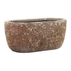 Lava Oval Relic Plant Bowl - Pink -Plant potted plants Lava Oval Relic Plant Bowl Pink 38x24x19cm