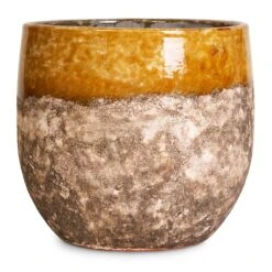 Lindy Plant Pot - Ochre -Plant potted plants Lindy Ochre 30x25cm
