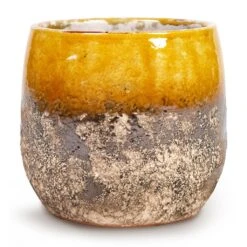 Lindy Plant Pot - Ochre -Plant potted plants Lindy Plant Pot Ochre 16x13cm