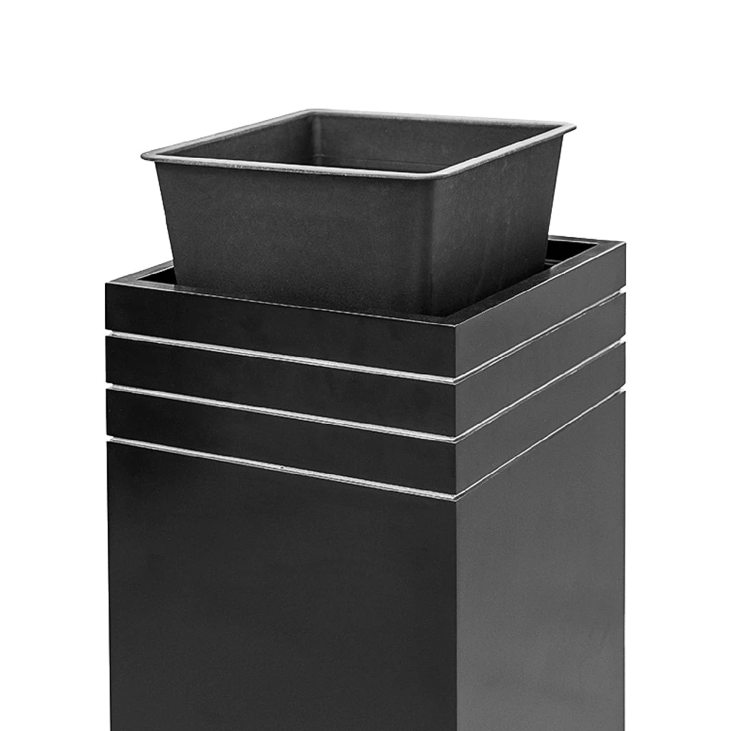 Line-Up Tall Square Planter - Matt Black 4 Line-Up Tall Square Planter - Matt Black - Image 2