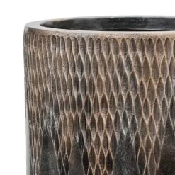 Luxe Lite Comet Cylinder Planter - Bronze -Plant potted plants Luxe Lite Comet Cylinder Planter Bronze Close Up