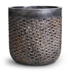 Luxe Lite Layer Cylinder Planter - Bronze -Plant potted plants Luxe Lite Layer Cylinder Planter Bronze 33x31cm