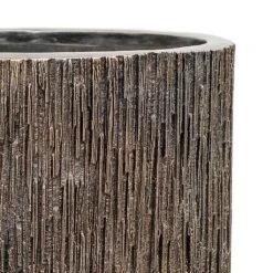 Luxe Lite Waterfall Cylinder Planter - Bronze 25 Luxe Lite Waterfall Cylinder Planter - Bronze -Plant potted plants Luxe Lite Waterfall Cylinder Planter Bronze Close Up