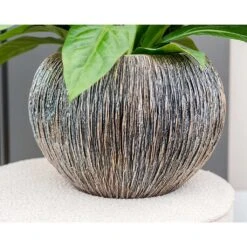 Luxe Lite Waterfall Globe Planter - Bronze 26 Luxe Lite Waterfall Globe Planter - Bronze -Plant potted plants Luxe Lite Waterfall Globe Planter Bronze Small Houseplant