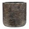 Luxe Lite Wrinkle Cylinder Planter - Bronze