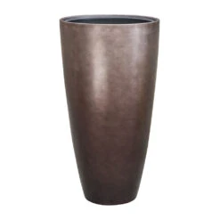 Metallic Partner Planter - Matt Coffee -Plant potted plants Metallic Partner Planter Matt Coffee 49x90cm